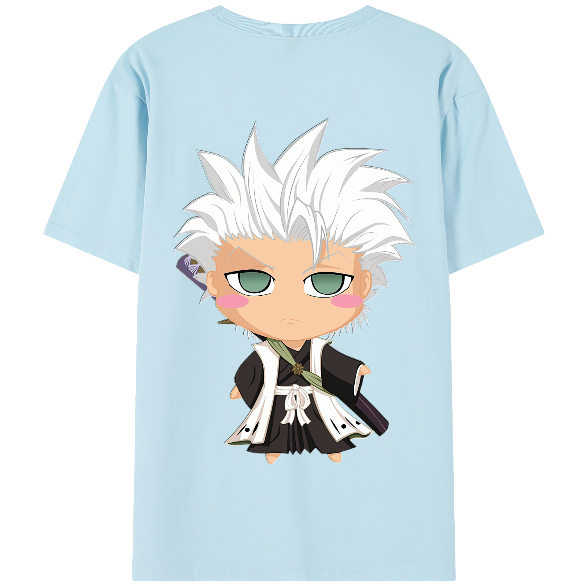 （画像用） ブリーチ 日番谷冬獅郎（ひつがや とうしろう） BLEACH Hitsugaya Toushirou 綿100％半袖Tシャツ（背面プリント）